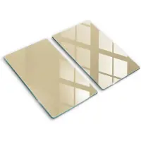 Wallfluent Glazen Snijplanken - Beige Snijplanken Glas - 2 stucks 30 cm x 52 cm - Beige Snijplanken van Glas - Glazen Hakplank - Hygiënische Snijplank van Glas - Antislip Hakplank van Glas