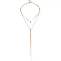 Marama - Ketting Rebecca Goud - Zeer lange dubbele ketting - Statement Ketting - Cadeau Dames - damesketting festival - chique