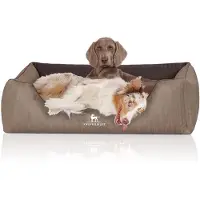 Knuffelwuff Orthopedisch hondenbed Outlander van laser-gewatteerd kunstleer XXL 120 x 85cm
