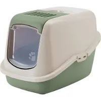 Savic Kattentoilet Nestor Happy Planet 56x39x38.5 cm - Kattenbak - Mokka&Graniet&Groen