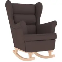 vidaXL Schommelstoel 74x90x102 cm stof donkerbruin