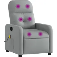 vidaXL Massagestoel met lichtgrijze stof