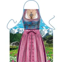 Benza Bavarian Frau Traditional Lederhose - Grappig Leuk Tirol Kookschort Keukenschort