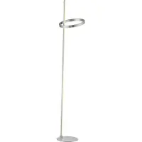 JUST LIGHT LED-vloerlamp Ritus, dimbaar, alu / grijs / zink, Woon-/ Eetkamer, metaal, Modern, LED vloerlamp