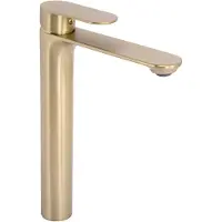 REA Wastafelkraan Drop Brush Gold High