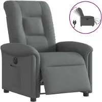 vidaXL Fauteuil elektrisch verstelbaar stof donkergrijs
