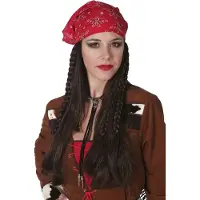 Max Bersinger 815-30-341, Feestkleding pruik, Volwassene, Vrouw, Bruin, Rood