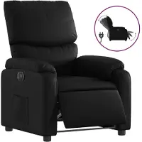 vidaXL Fauteuil elektrisch verstelbaar kunstleer zwart
