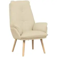 vidaXL Fauteuil Crème 69 x 74 x 93 cm Stof en multiplex