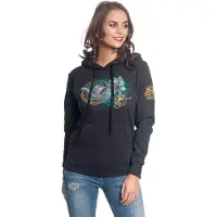 Alice im Wunderland - Disney Trui met capuchon - Cheshire Cat - About Time - S tot XXL - voor Vrouwen - zwart | Maat S