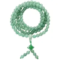 Marama - wikkelarmband Jade Groen - elastisch - edelsteen - damesarmband - mala - 108 kralen - ketting