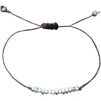 Marama - armband Silver Dreams - verstelbaar - vegan waxcord - damesarmband