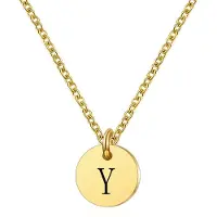 Marama - ketting letter Y - RVS-Gold Plated - dames - cadeau - goud - ronde hanger - collier - luxe geschenkverpakking