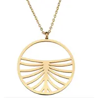 Marama - ketting Sunbeam Goud - damesketting - ronde hanger - RVS Gold Plated - nikkelvrij