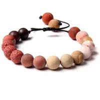 Marama - verstelbare armband Sun Valley - vegan - matte edelstenen