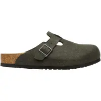 Birkenstock - Sandalen en slippers - Boston Wool Narrow Thyme voor Heren van Wol - Maat 39 - Groen