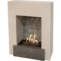 Xaralyn Bio-ethanol haard - Todos B - wit natuursteen - 2 KW verwarming - haardombouw inclusief inbouwhaard - echte vlammen - sfeerhaard - schouw