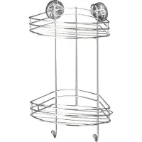 Wenko 20885100 vacuum-loc etagère d'angle 2 niveaux dimensions 24 x 15 x 42 cm