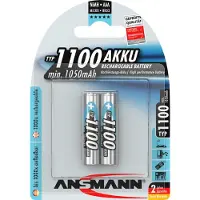 Ansmann Oplaadbare AAA / HR03 Ni-MH Batterijen (2 stuks, min. 1050 mAh)