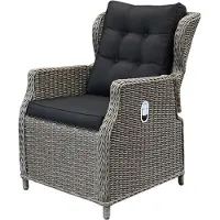 AVH-Collectie Ibiza dining stoel verstelbaar grijs wicker