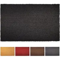 Karat Deurmat Kokos - Voor Binnen en Buiten - Deurmat van Kokos - Vuilvangmat voor Voordeur - Antislip - Voetschraper - Schoonloopmat Naturel - Zwart - 24 mm - 80 x 100 cm