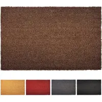 Karat Deurmat Kokos - Voor Binnen en Buiten - Deurmat van Kokos - Vuilvangmat voor Voordeur - Antislip - Voetschraper - Schoonloopmat Naturel - Bruin - 17 mm - 80 x 100 cm