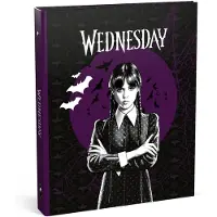 Lannoo Graphics - WEDNESDAY RINGBAND A4, 23 RINGEN BLACK / PURPLE / WEDNESDAY