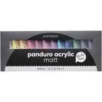 Panduro acrylverf set - 12x 30 ml - mat