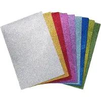 Hobbyrubber - 20x30 cm - 9 stuks - glitter