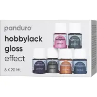 Panduro Hobbylak glans set - 6x 20 ml - metallic
