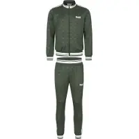 Lonsdale Joggingpak 'Ashwell' olijfgroen / donkergroen / gemengde kleuren / wit