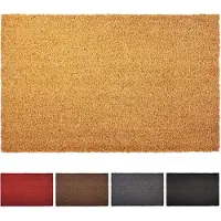 Karat Deurmat Kokos - Voor Binnen en Buiten - Deurmat van Kokos - Vuilvangmat voor Voordeur - Antislip - Voetschraper - Schoonloopmat Naturel - Natuur - 24 mm - 80 x 100 cm