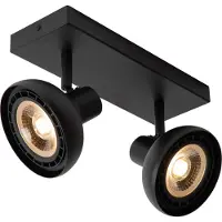 Lucide SENSAS - Plafondspot (Plafondlamp) - 2xGU10 (ES111) - Zwart