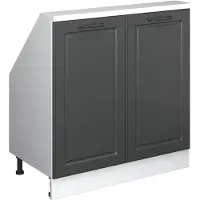 Vicco Keukenkast voor schuine wand R-Line Antraciet landhuis 80 cm met 2 deuren, Model 58080
