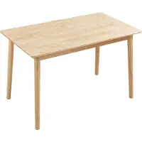 En.casa Eettafel 'Klijori' voor 4-6 personen. Keukentafel, rechthoekig, afmetingen 120 x 70 x 74 cm, hout, natuurlijke kleur