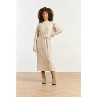 Smashed Lemon Damesgebreide maxi jurk |