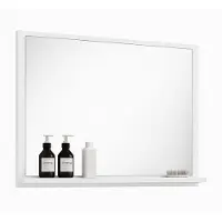 Badplaats Badkamerspiegel oliver 60 x 12 x 50 cm - spiegel met houten