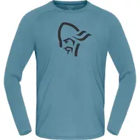 Norrøna - Thermokleding - Femund PureUll Long Sleeve M Trooper voor Unisex van Wol - Maat M - Blauw