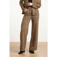Smashed Lemon Zand en gouden broek met zigzagprint |