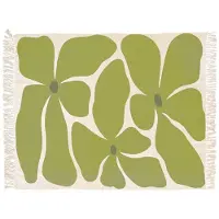 Unique living plaid melia moss green -125x150cm