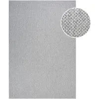 Muratap Lora plus laagpolig effen vloerkleed geweven design grijs- 80x150 cm