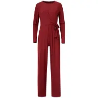 Smashed Lemon Jumpsuit met ronde hals in travelkwaliteit |