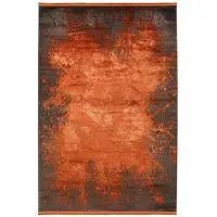 Muratap Luxury picasso art elysee vloerkleed laagpolig luxe tapijt soft fluweel terra- 240x330 cm