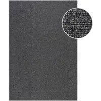 Muratap Lora plus laagpolig effen vloerkleed geweven design antraciet- 80x200 cm