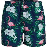 Jack & Jones Zwemshorts 'JPSTMaui' marine / donkergroen / pink / wit