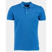 Bos Polo korte mouw Blauw Piqué kobaltblauw New Lobra/4633