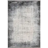 Muratap Luxury picasso elysee vloerkleed laagpolig luxe tapijt soft fluweel zilver- 80x150 cm