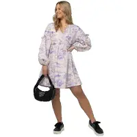 Norr Wishfull wrap dress lavender print -