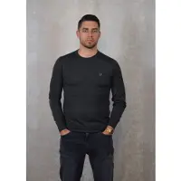 Lyle & Scott Tonal eagle merino crew neck jumper