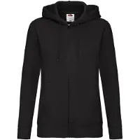 Fruit Of The Loom Dames/Dames Lady Fit Full Zip Hoodie (Zwart)